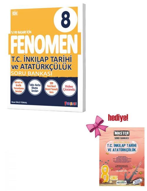 Fenomen 8. Sınıf T.C. İnkılap Tarihi ve Atatürkçülük Soru Bankası + Okyanus İnkilap Soru hediyeli