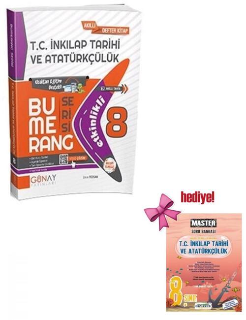 Günay 8. Sınıf Bumerang Etkinlikli T.C. İnkılap Tarihi ve Atatürkçülük + Okyanus İnkilap Soru Hediye