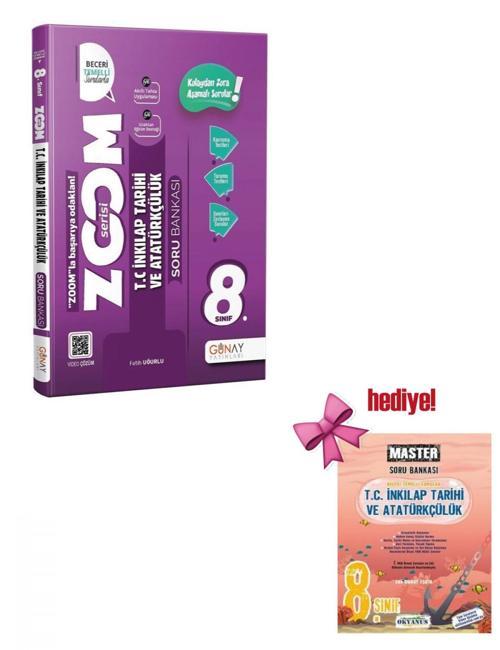 Günay 8.Sınıf Zoom Serisi T.C. İnkılap Tarihi ve Atatürkçülük Soru Bankası + Okyanus İnkilap Soru He