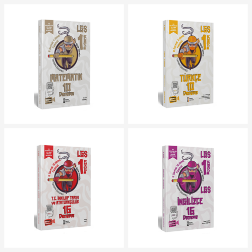 İsem 2026 8. Sınıf 1. Dönem Matematik + Türkçe + İngilizce + İnkilap Deneme Seti 4 Kitap