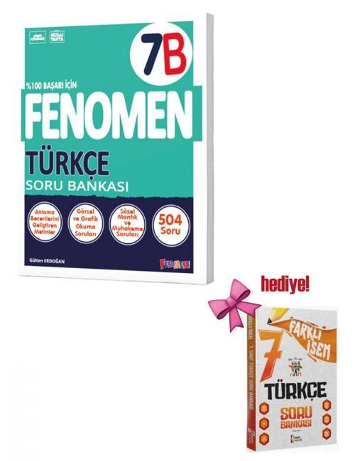 Fenomen 7. Sınıf Türkçe Fenomen B Soru Bankası + İsem Türkçe Soru Hediyeli