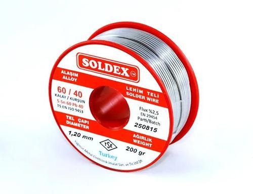 Soldex 60-40 Lehim Teli 200 Gr 1,2 Mm - Sn:60 / Pb:40