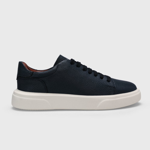 Tommy Erkek Deri Sneaker Ayakkabı Lacivert