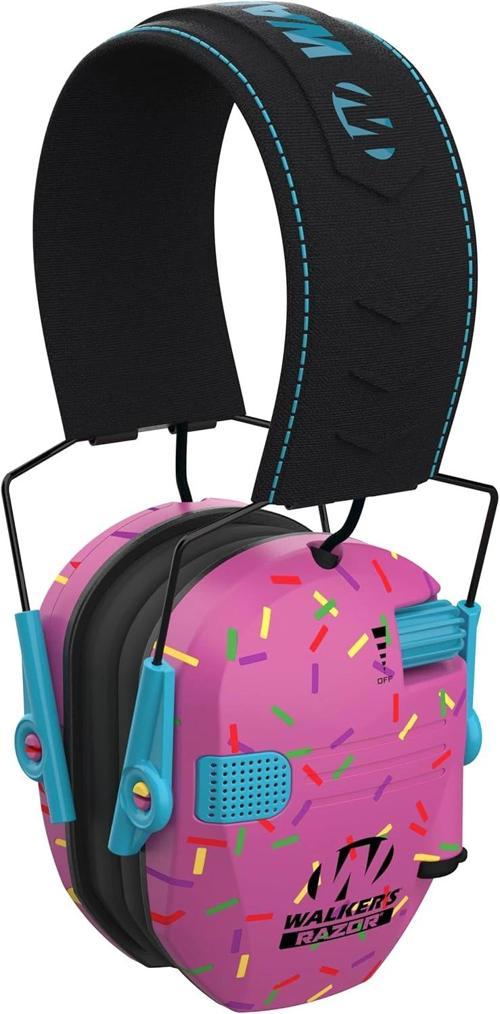 Walker's Razor Slim Ultra Düşük Profilli Kompakt Tasarımlı Kulaklık - Pembe Serpintiler