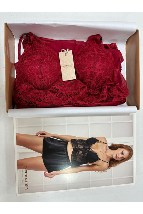 Saten Dantelli Şort - Babydoll Takım - 450