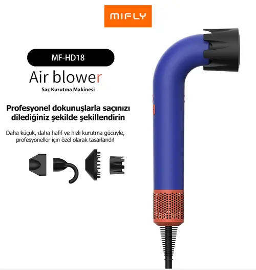 Super Hairdryer Saç Kurutma Makinesi Mor