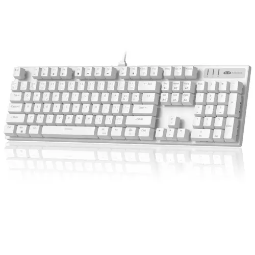 MK-STORM 104 Tuş Blue Switch Kablolu Türkçe Q Beyaz Gaming Klavye