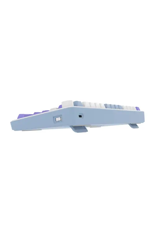 Gaming HK255BP Membrane LCD RGB Kablosuz/Bluetooth Mavi Mor %75 Türkçe Gaming Klavye