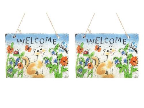 2 ADET ASILABİLİR BALKON VE BAHÇE SÜSÜ HOŞGELDİN KEDİLİ 21X16X1,2CM DUVAR SÜSÜ,TAŞI BALKON,BAHÇE VE ODA DEKOR HOŞGELDİNİZ TABLO,TABELA