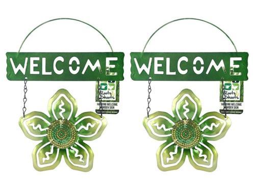 2 ADET BALKON VE BAHÇE HOŞGELDİNİZ TABELASI YEŞİL ÇİÇEKLİ 26X20X0,2CM  DUVAR SÜSÜ BALKON,BAHÇE VE ODA DEKOR  HOŞGELDİNİZ TABLO,TABELA