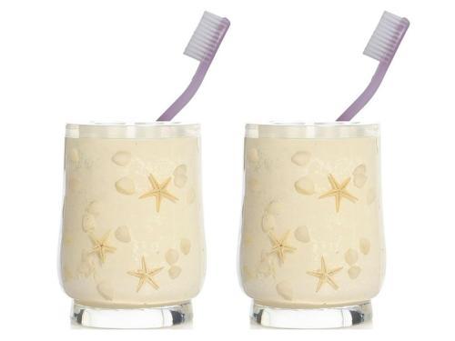 2 ADET DİŞ FIRÇALIK DENİZ YILDIZI EL YAPIMI 400 GR 7X7X10CM BANYO SETİ  