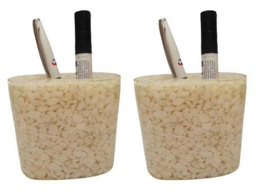 2 ADET KALEMLİK DENİZ TAŞI DESENLİ OFİS GERECİ 9x5x10CM