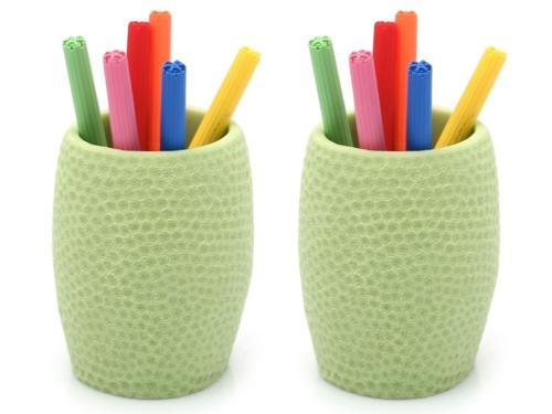 2 ADET KALEMLİK YEŞİL PETEK OFİS GERECİ 8X8X10CM 400ML