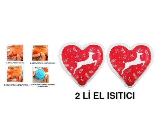 2 ADET KALPLİ GEYİKLİ CEP SOBASI,EL ISITICI,SICAK SU TORBASI PVC  9cm