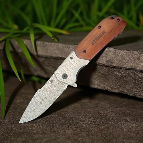 Damaskus İşlemeli Kamp Outdoor Çakı – Dayanıklı ve Şık Tasarım