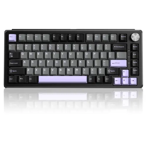 Captain75 82 Tuş Kablosuz Manyetik RGB Hot-Swap Gasket Siyah Gaming Klavye