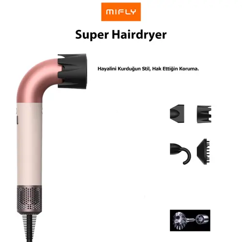 Super Hairdryer Saç Kurutma Makinesi Pembe