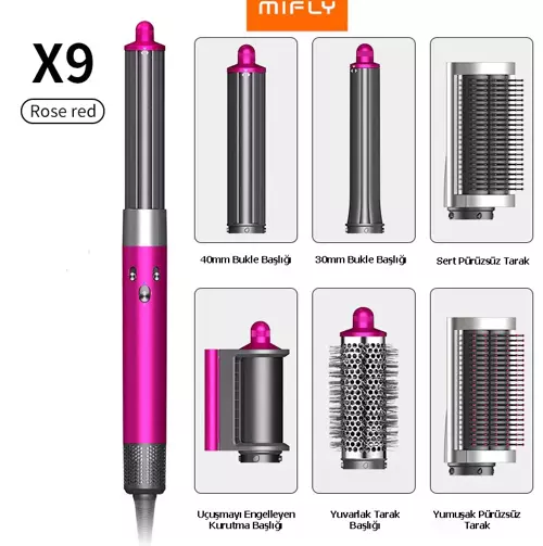 Multi Fonksiyonlu Pembe Saç Şekillendirici