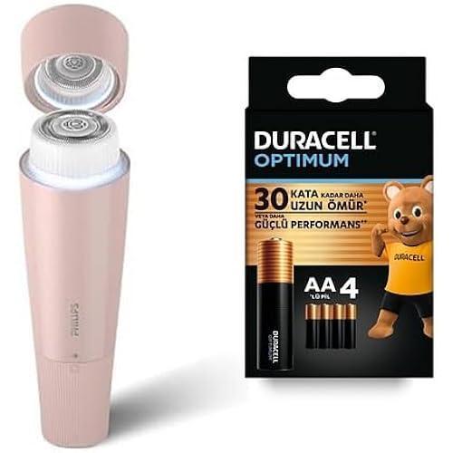 5000 Serisi Yüz Epilasyon Cihazı, Brr454/00 + Duracell Optimum Aa Alkalin Kalem Piller, 1,5