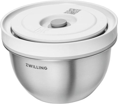 Fresh & Save Bowls Vakumlu Saklama Kabı, S, 12 Santimetre, Paslanmaz Çelik, Metalik Gri