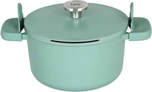 Leo Phantom Kapakli Yapişmaz Deri̇n Tencere 24 Cm Forest Green