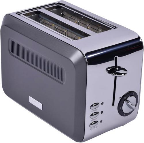Gem Titan 2 Dilim Ekmek Kızartma Makinesi – 980 W, Paslanmaz Çelik Gövde | Antrasit Gümüş