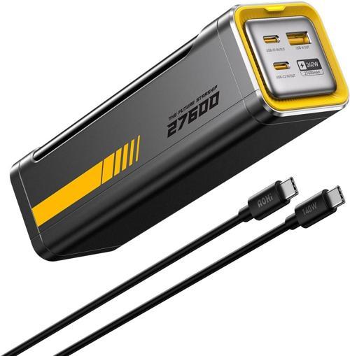 Starship 27.600 Mah 240W Pd3.1 Powerbank, Akıllı Dijital Göstergeli 2Si1 Arada Taşınabilir Hızl