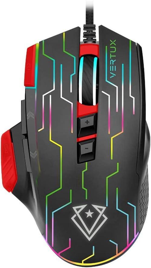 Oyuncu Mouse Üstün Hızlı Performanslı Kablolu 10.000 Dpi Led - Kryptonite (Kırmızı)