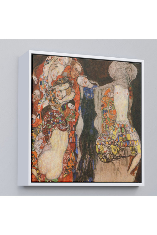 Ahşap Çerçeveli Gustav Klimt - Die Braut Unvollende Tablosu-8339