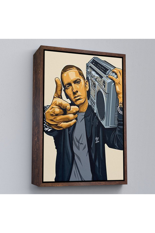 Ahşap Çerçeveli Eminem Tablosu-7948