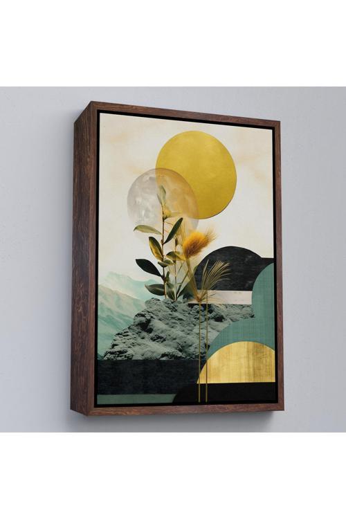 Ahşap Çerçeveli Renkli Soyut Tablo-8015