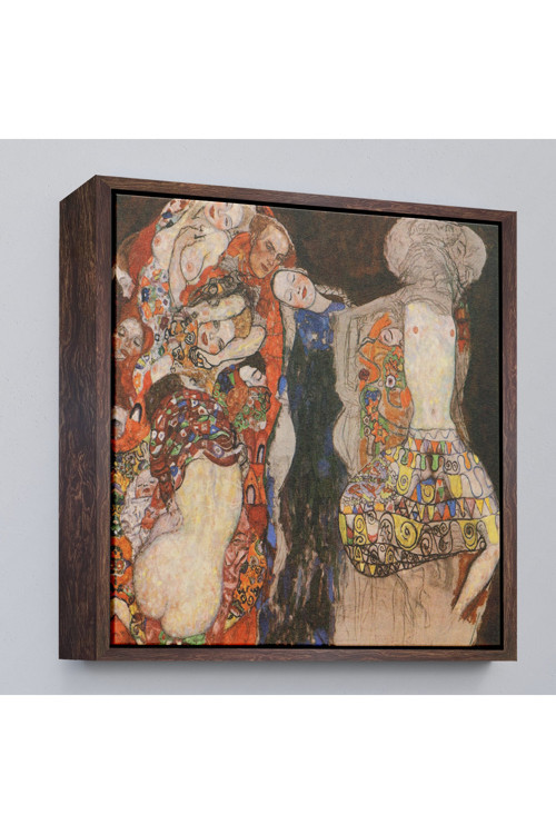 Ahşap Çerçeveli Gustav Klimt - Die Braut Unvollende Tablosu-8339