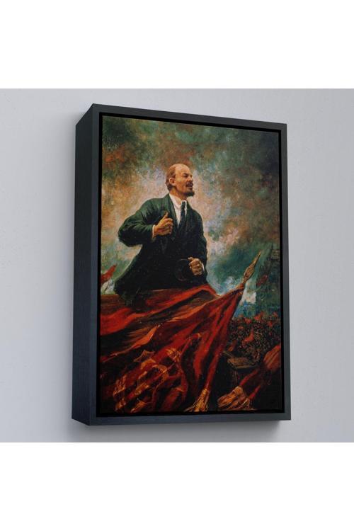 Ahşap Çerçeveli Sovyet Lideri Vladimir Lenin Tablo-7677