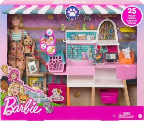 GRG90 Barbie ve Evcil Hayvan Dükkanı Oyun Seti