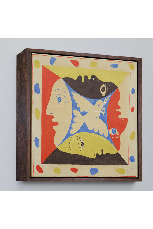 Ahşap Çerçeveli Pablo Picasso, Dörtlü Yüzler Tablosu-8348