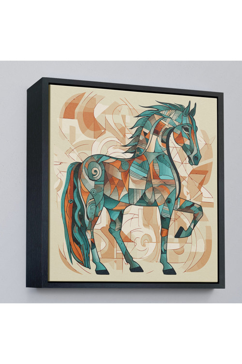 Ahşap Çerçeveli Picasso Tarzı Renkli Tablosu-8301