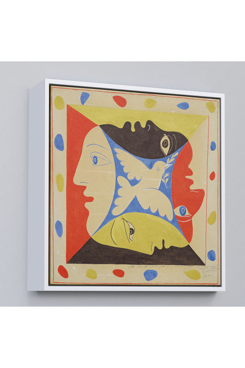 Ahşap Çerçeveli Pablo Picasso, Dörtlü Yüzler Tablosu-8348