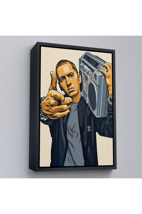 Ahşap Çerçeveli Eminem Tablosu-7948