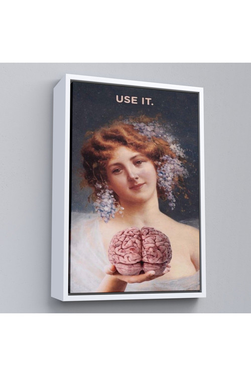Ahşap Çerçeveli Use It Tablo - Kullanın-7772