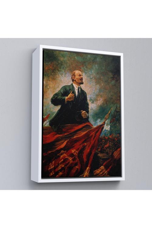 Ahşap Çerçeveli Sovyet Lideri Vladimir Lenin Tablo-7677