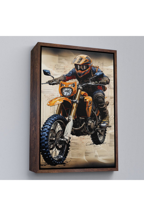 Ahşap Çerçeveli Cros Motor Sürücüsü Tablosu-7898