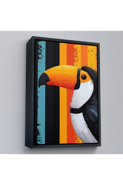 Ahşap Çerçeveli Toucan Kuşu Tablo-7587