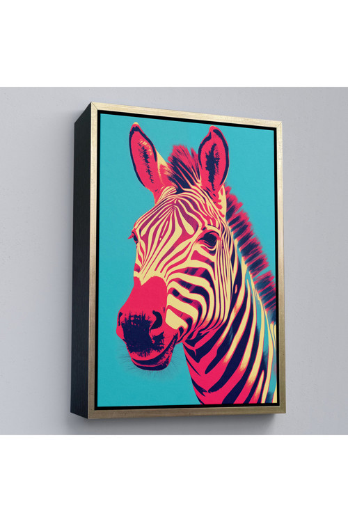 Ahşap Çerçeveli Zebra Tablosu-7642