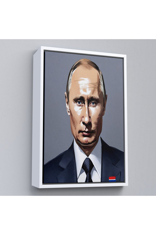 Ahşap Çerçeveli Vladimir Putin Rusya Devlet Başkanı Tablo-7737
