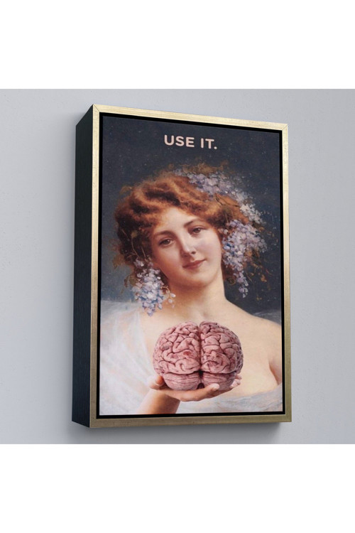 Ahşap Çerçeveli Use It Tablo - Kullanın-7772