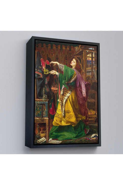 Ahşap Çerçeveli Frederick Sandys'İn 1864 Tarihli Bir Cadı Tablosu-7304