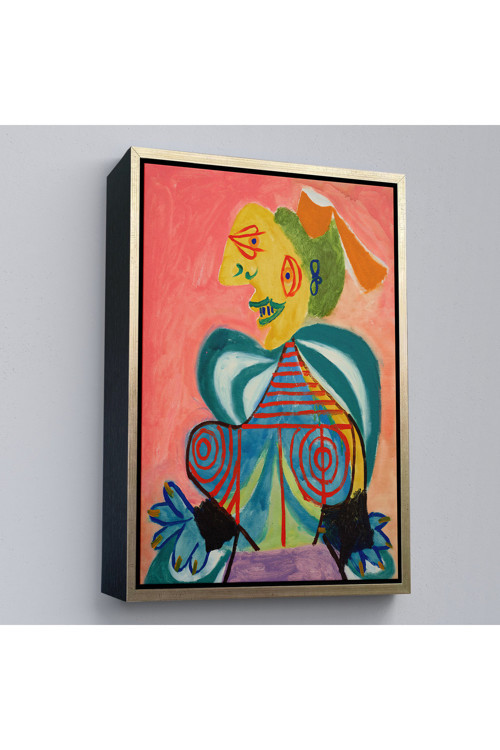 Ahşap Çerçeveli Pablo Picasso - Lee Miller'In Arlesienne Rolündeki Portre Tablosu-7341