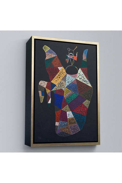 Ahşap Çerçeveli Wassily Kandinsky - İdam Edilen Ohne Titel Tablo-7497