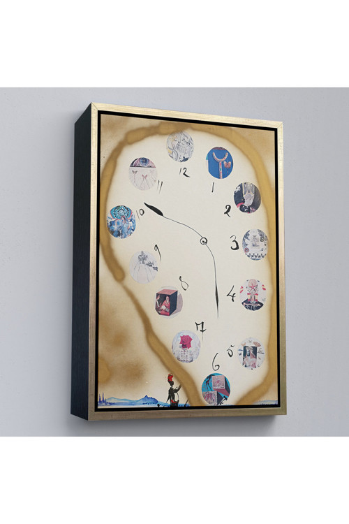 Ahşap Çerçeveli Salvador Dali - Horloge Tablo-7396