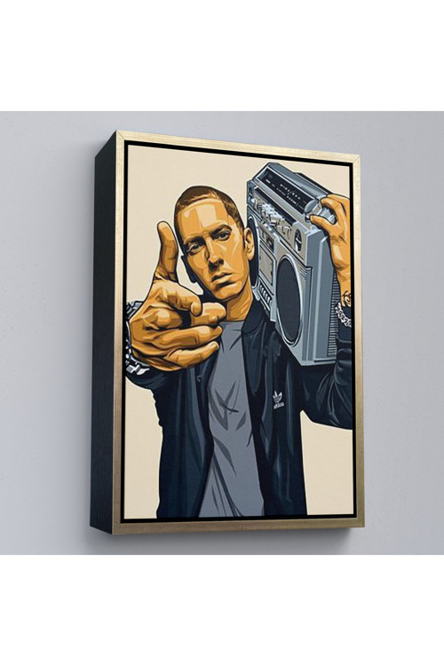 Ahşap Çerçeveli Eminem Tablosu-7948